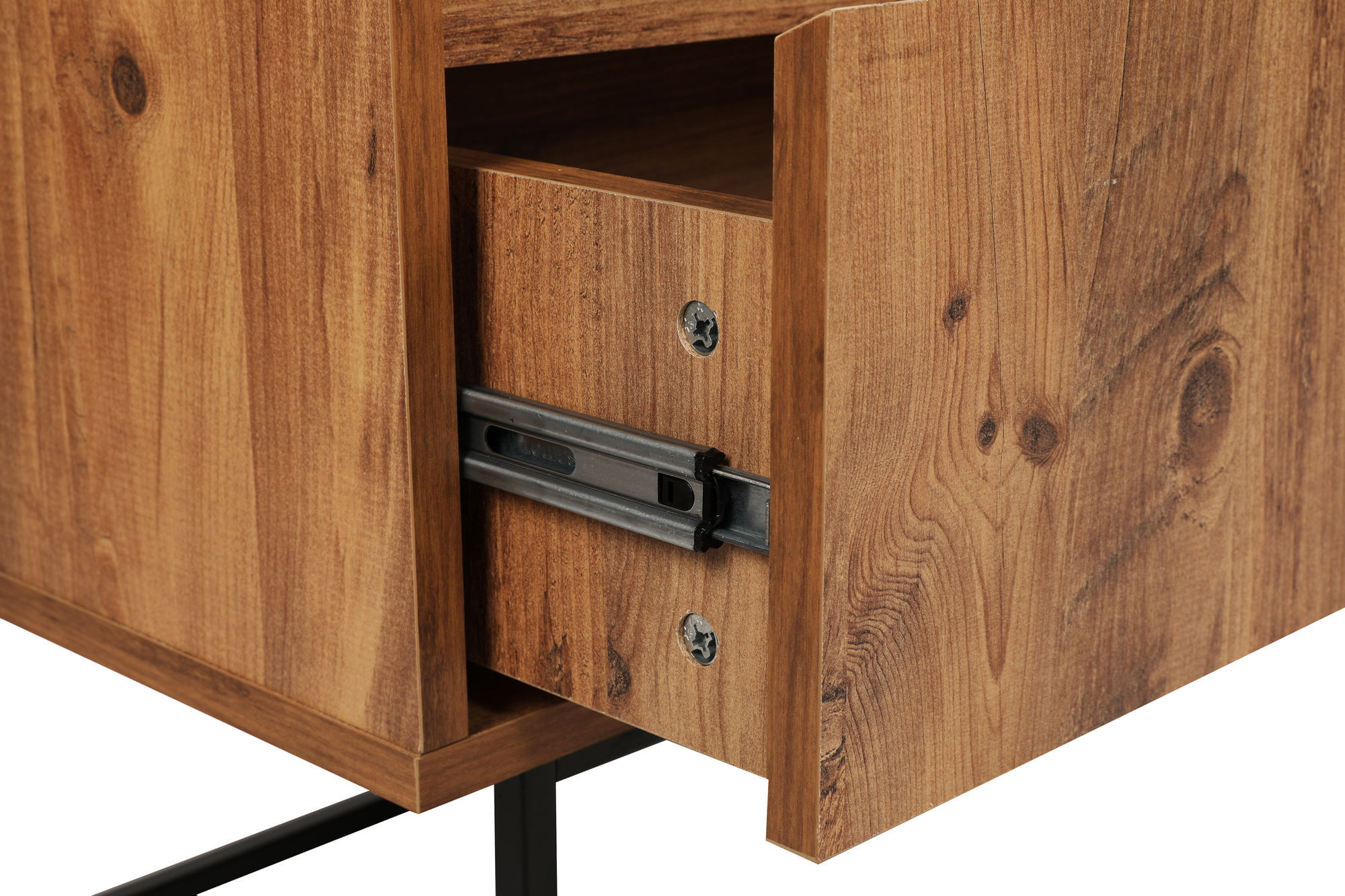 Comoda tv, Hanah Home, PAL melaminat, nuc si negru, 140x50x40 cm — imaginea 7