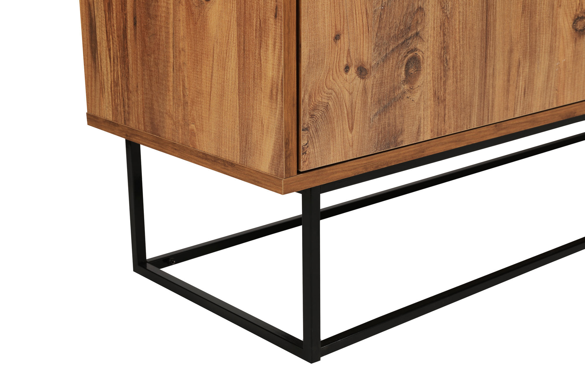 Comoda tv, Hanah Home, PAL melaminat, nuc si negru, 140x50x40 cm — imaginea 17