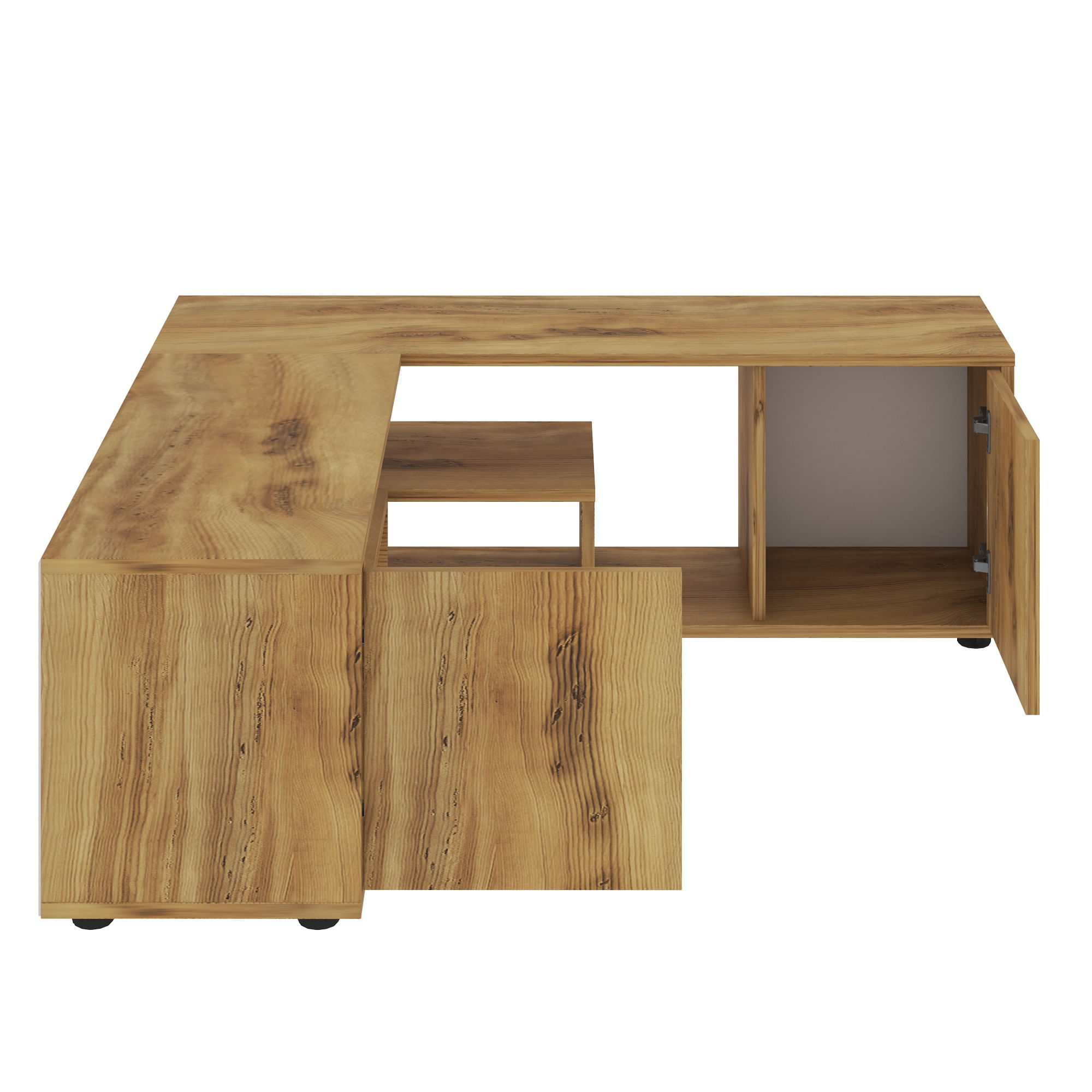 Comoda tv, Hanah Home, pal melaminat, stejar, 125x40x35 cm