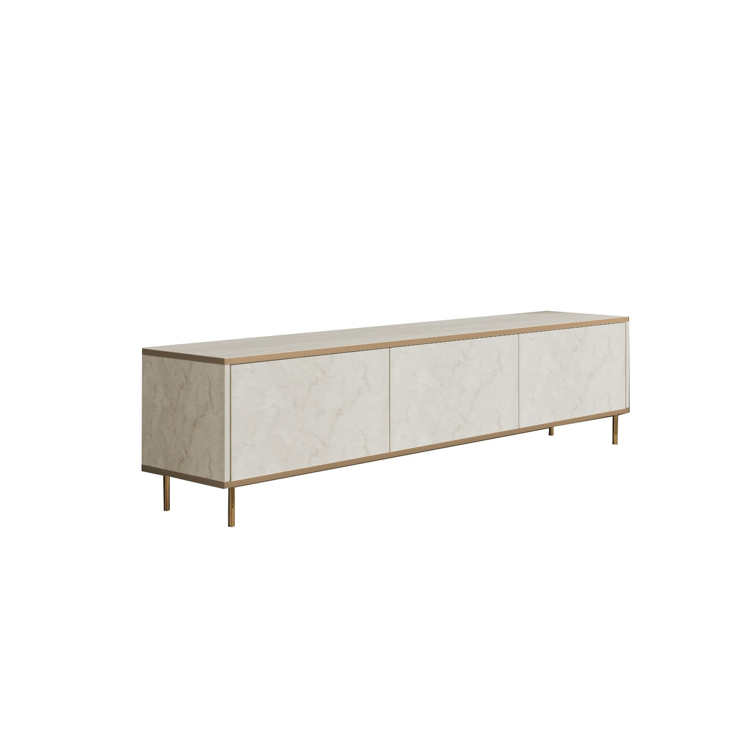 Comoda tv, Hanah Home, pal melaminat, travertin auriu, 180x45.2x35 cm