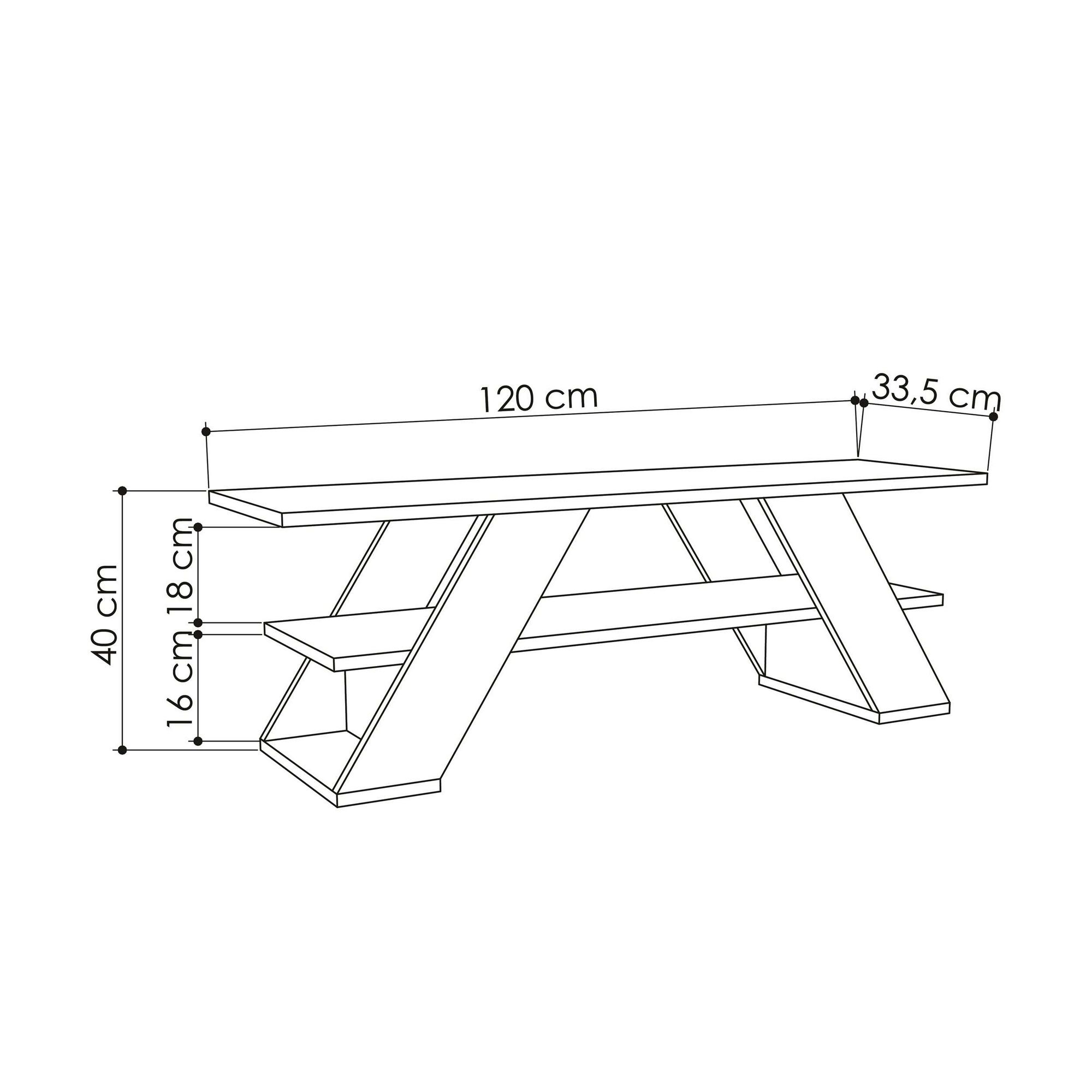Comoda tv, Hanah Home, pal melaminat, verde cenusa, 120x40x33,5 cm — imaginea 3