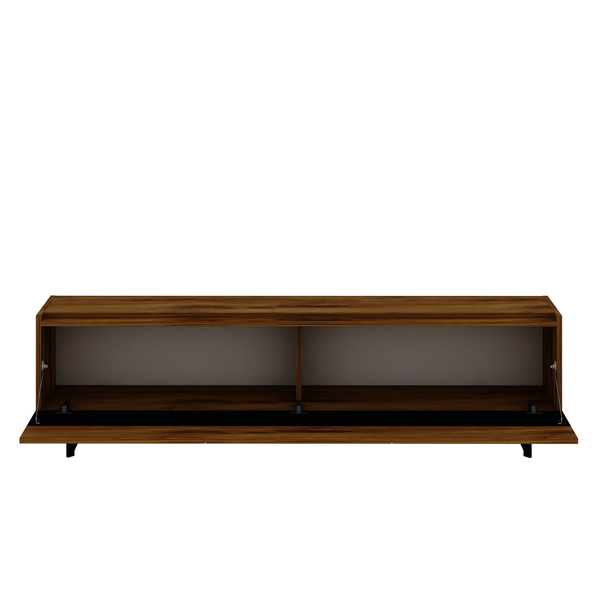 Comoda tv, Hanah Home, pal melaminat, negru si stejar, 180x49x37 cm — imaginea 5