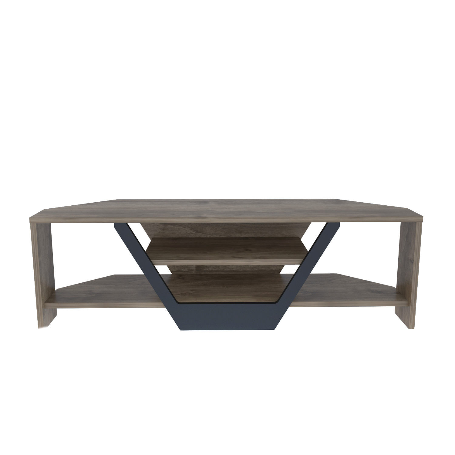Comoda tv, Hanah Home, pal melaminat, nuc si negru, 120x35x36.8 cm — imaginea 2