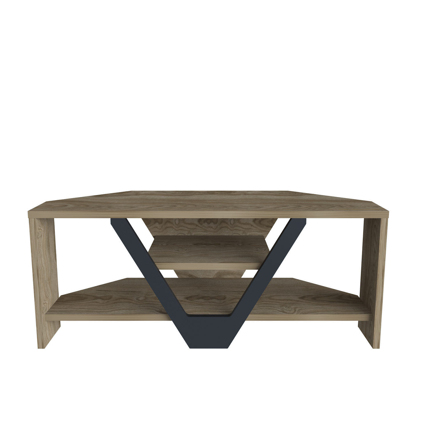 Comoda tv, Hanah Home, pal melaminat, nuc si negru, 90x35x36.8 cm — imaginea 3
