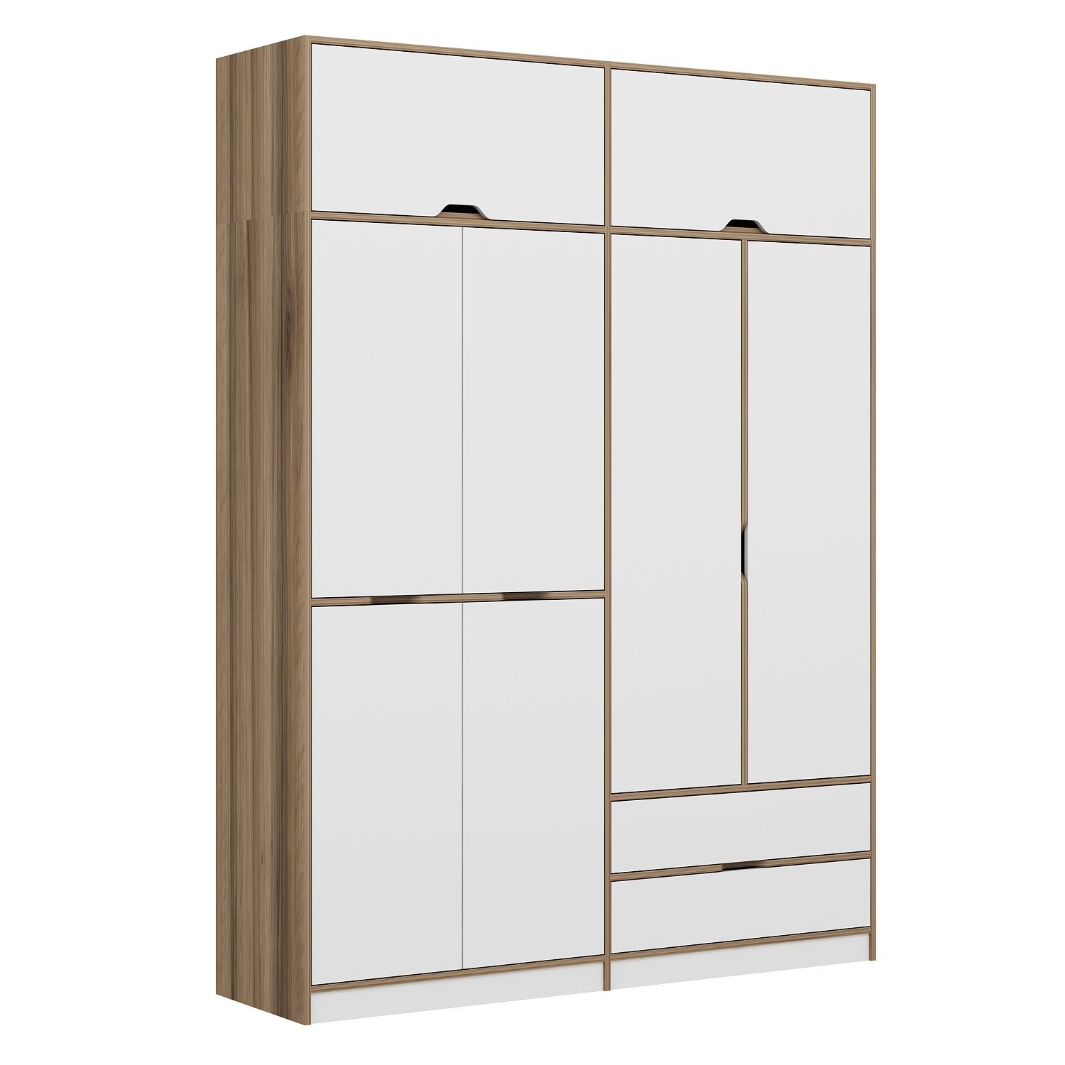 Sifonier, Hanah Home, pal melaminat, alb dore, 185x52x253 cm — imaginea 3