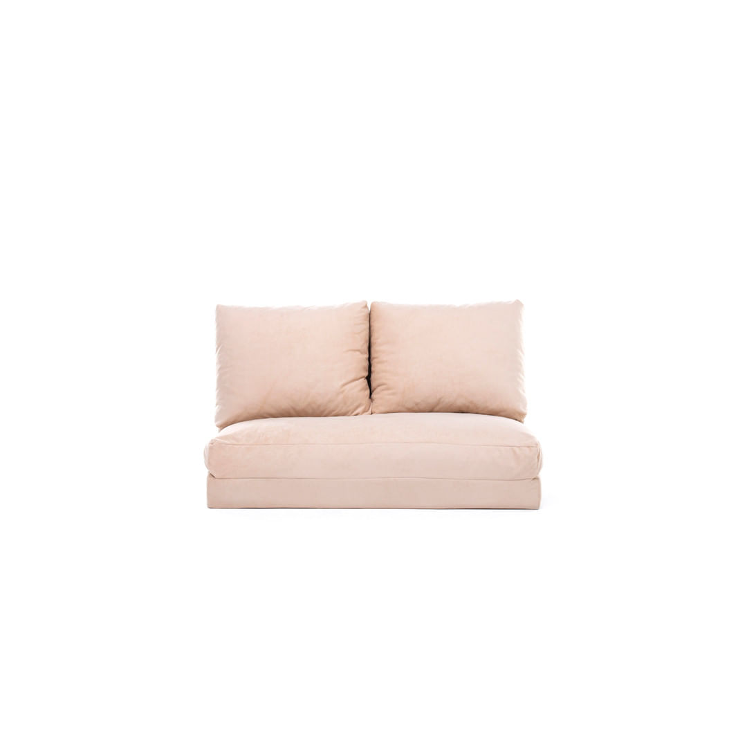 Canapea extensibila, Hanah Home, metal, crem, 185x120 cm — imaginea 5
