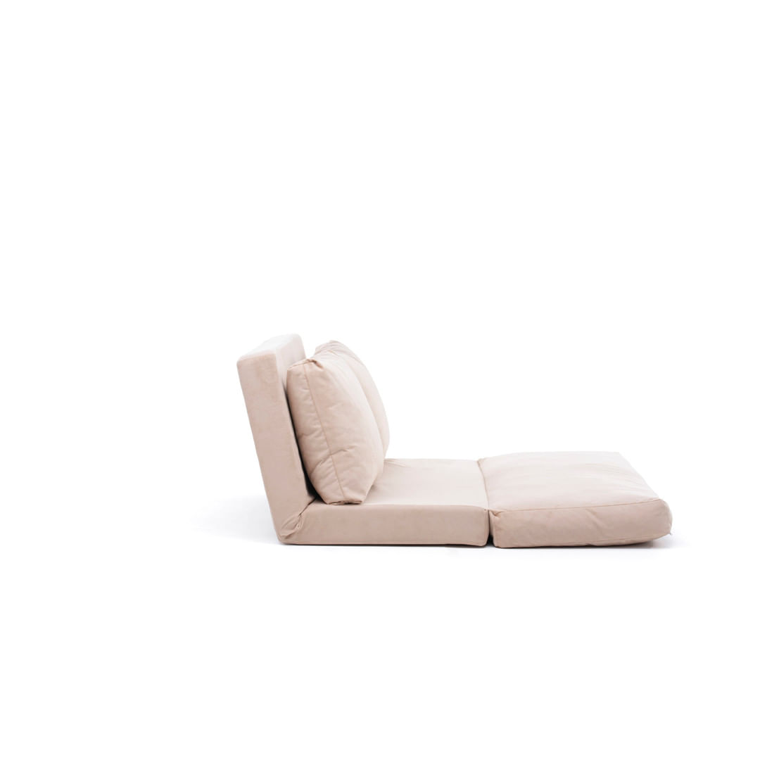 Canapea extensibila, Hanah Home, metal, crem, 185x120 cm — imaginea 6