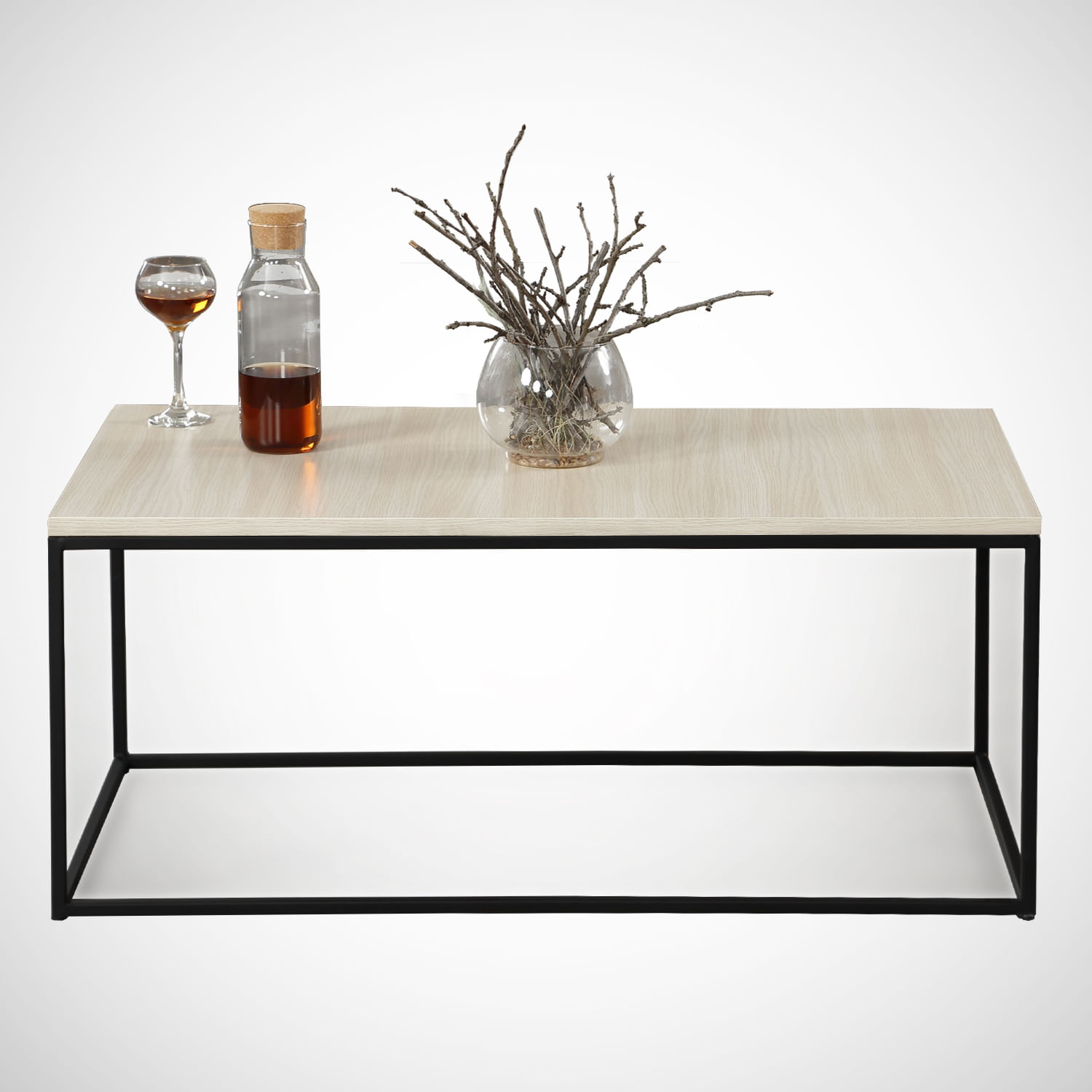 Masuta de cafea, Hanah Home, pal melaminat, stejar, 95x55x43 cm, 801CMY2854 — imaginea 3