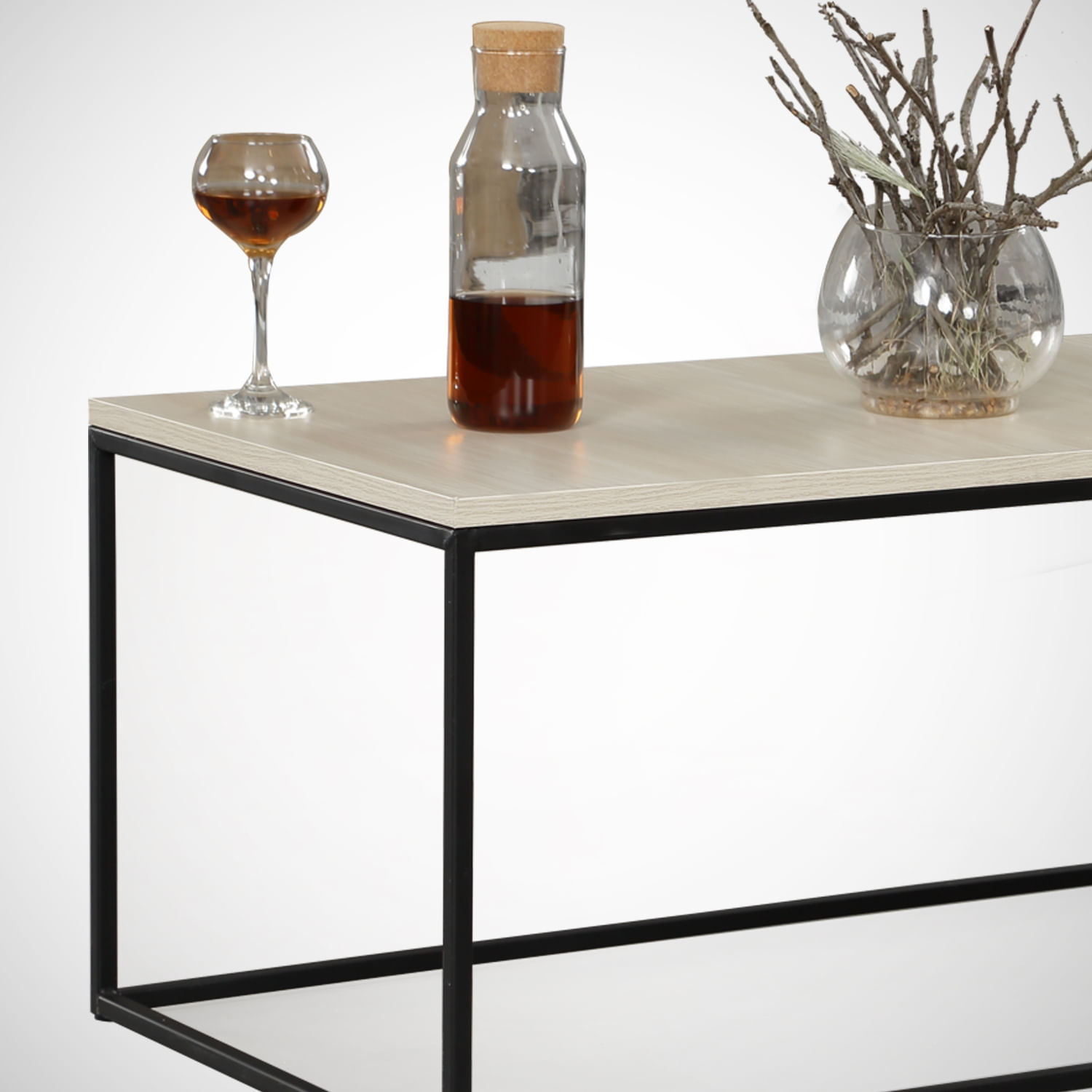 Masuta de cafea, Hanah Home, pal melaminat, stejar, 95x55x43 cm, 801CMY2854 — imaginea 6