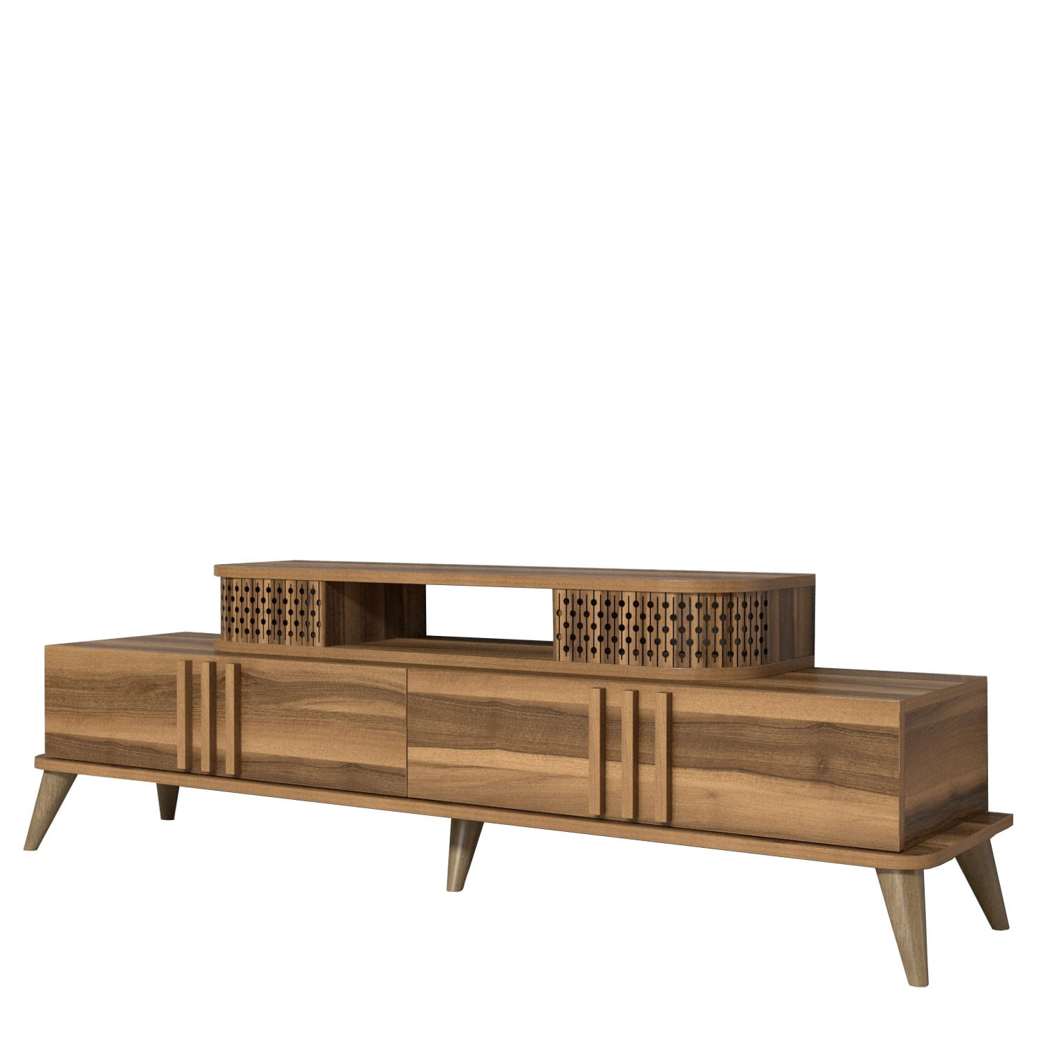 Comoda tv, Hanah Home, pal melaminat, nuc, 168x51x39 cm — imaginea 2