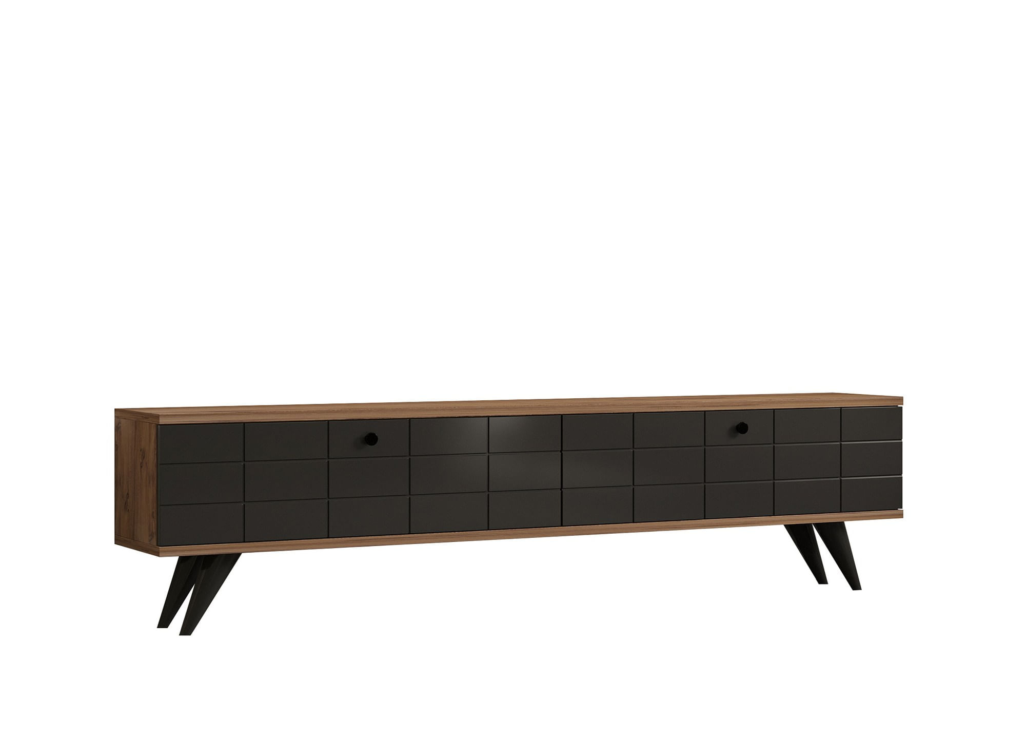 Comoda tv, Hanah Home, pal melaminat, pin atlantic si antracit, 160x35x25 cm