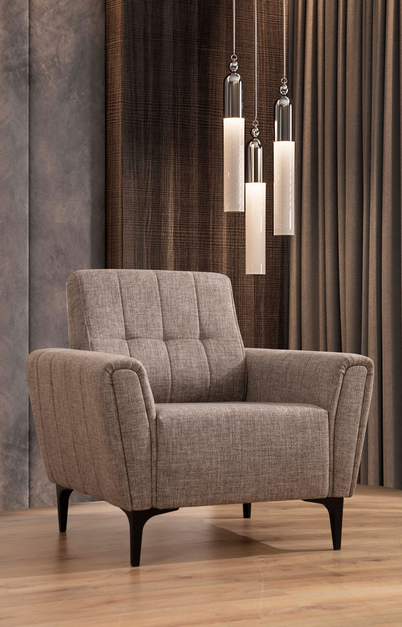 Fotoliu, Atelier Del Sofa, lemn de fag, maro deschis, 90x95x77 cm — imaginea 5