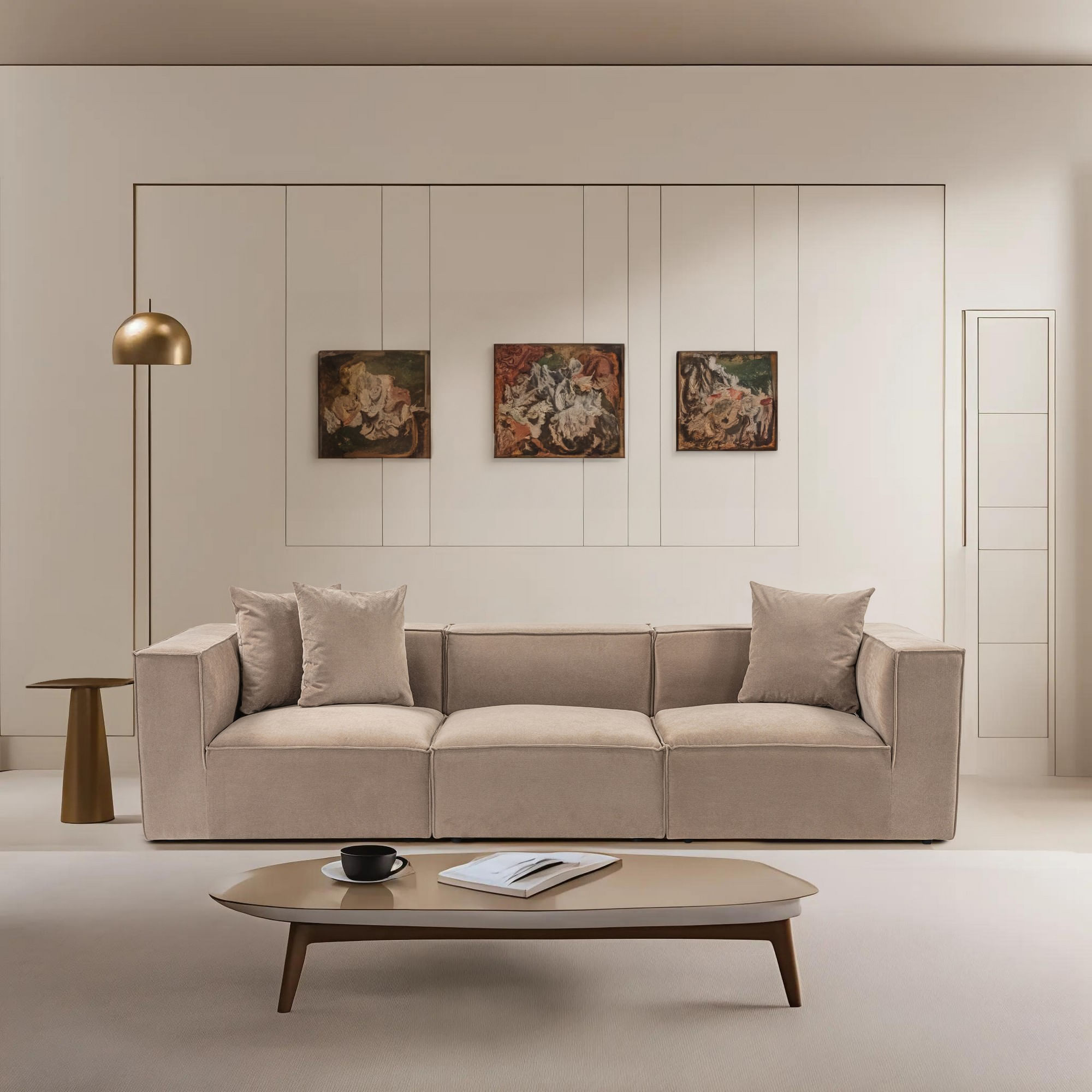 Canapea 3 locuri, Atelier Del Sofa, in, cappuccino, 325x102x75 cm — imaginea 3