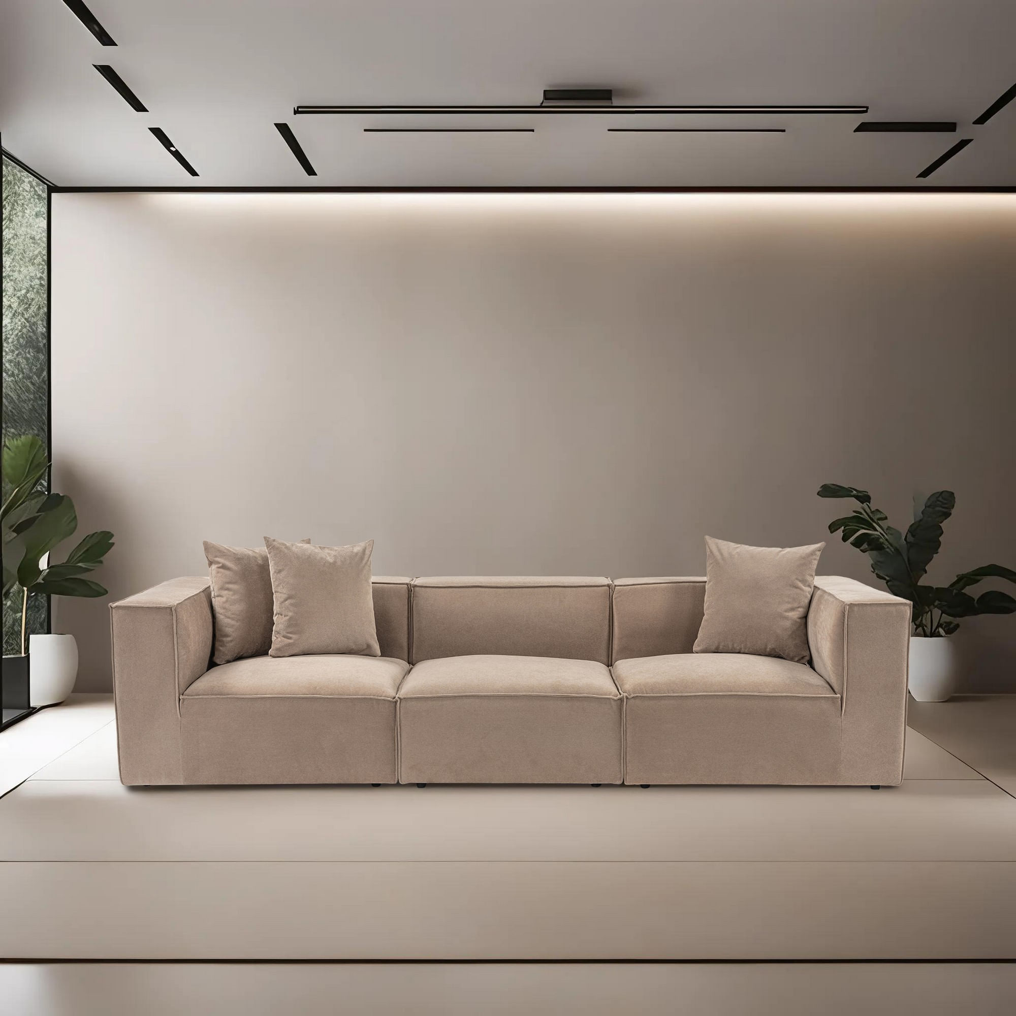 Canapea 3 locuri, Atelier Del Sofa, in, cappuccino, 325x102x75 cm — imaginea 6