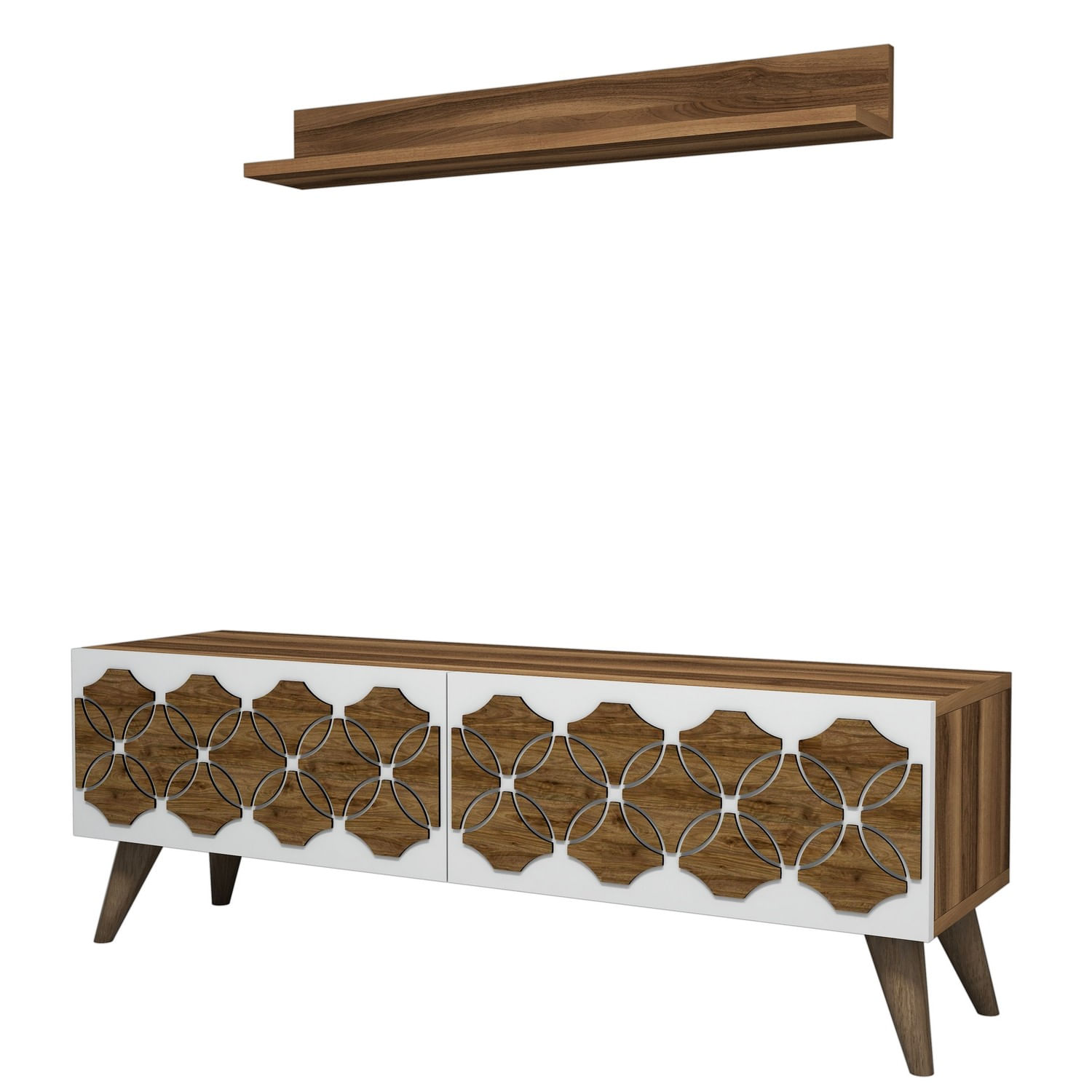 Comoda tv, Hanah Home, pal melaminat, nuc, 120x40x31.8 cm — imaginea 3