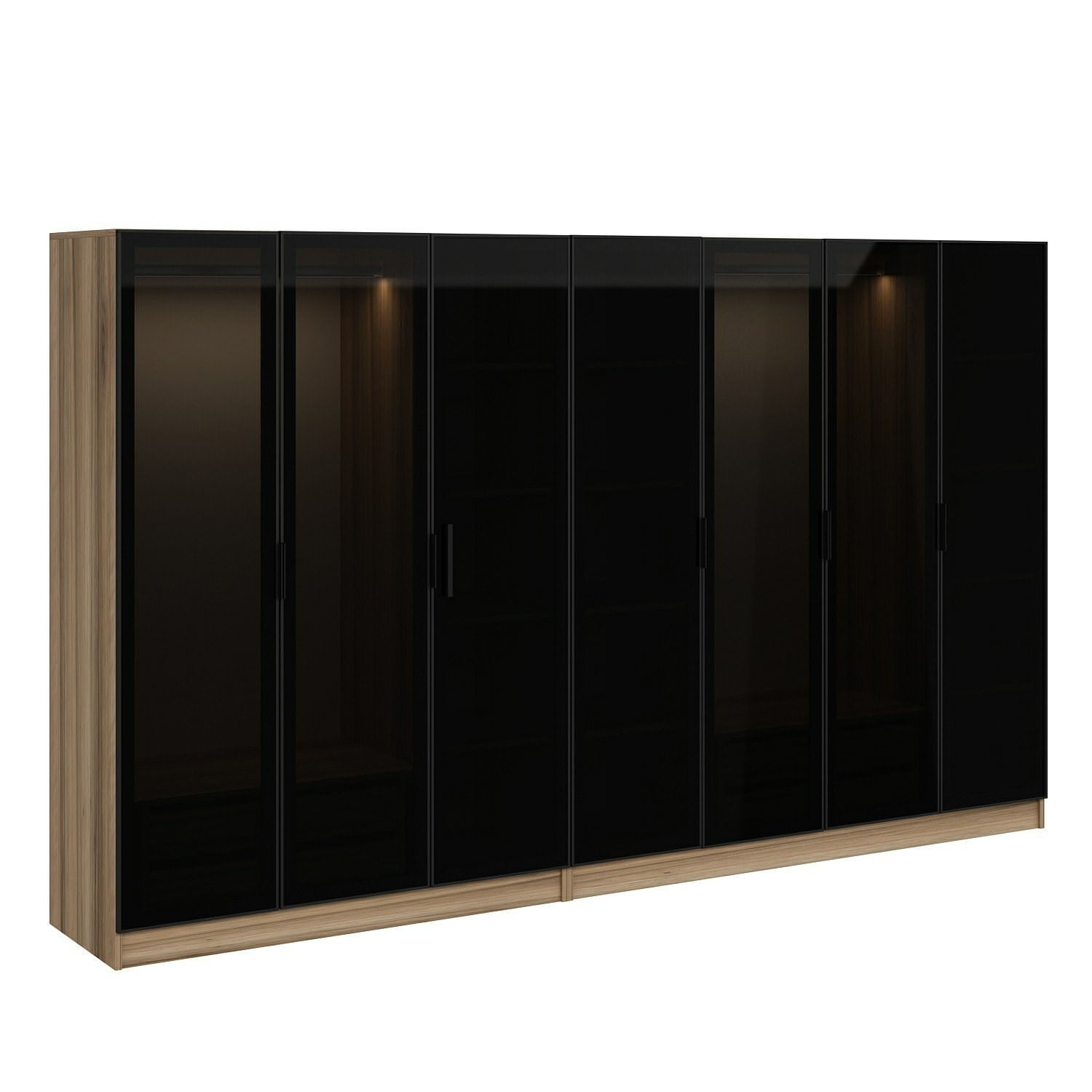 Sifonier, Hanah Home, pal melaminat, fume, 315x210x52 cm — imaginea 3