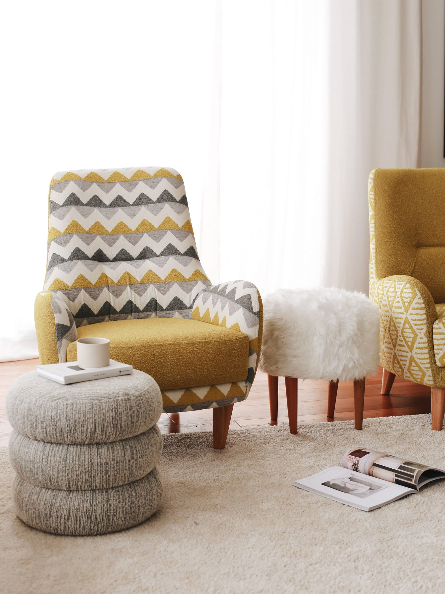 Fotoliu, Atelier Del Sofa, teddy, multicolor, 88x75x95 cm — imaginea 4