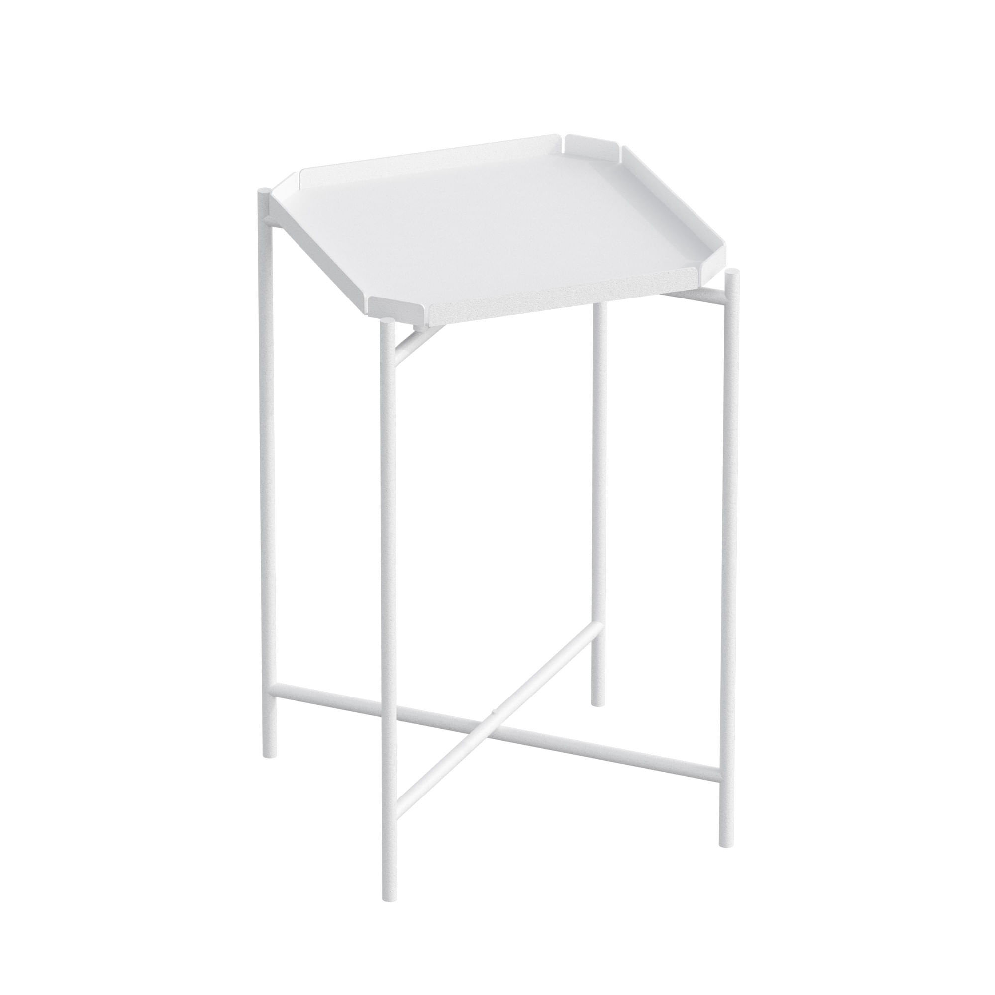 Masuta de cafea, Hanah Home, metal, alb, 46x46x56 cm, 491CRT1146 — imaginea 2