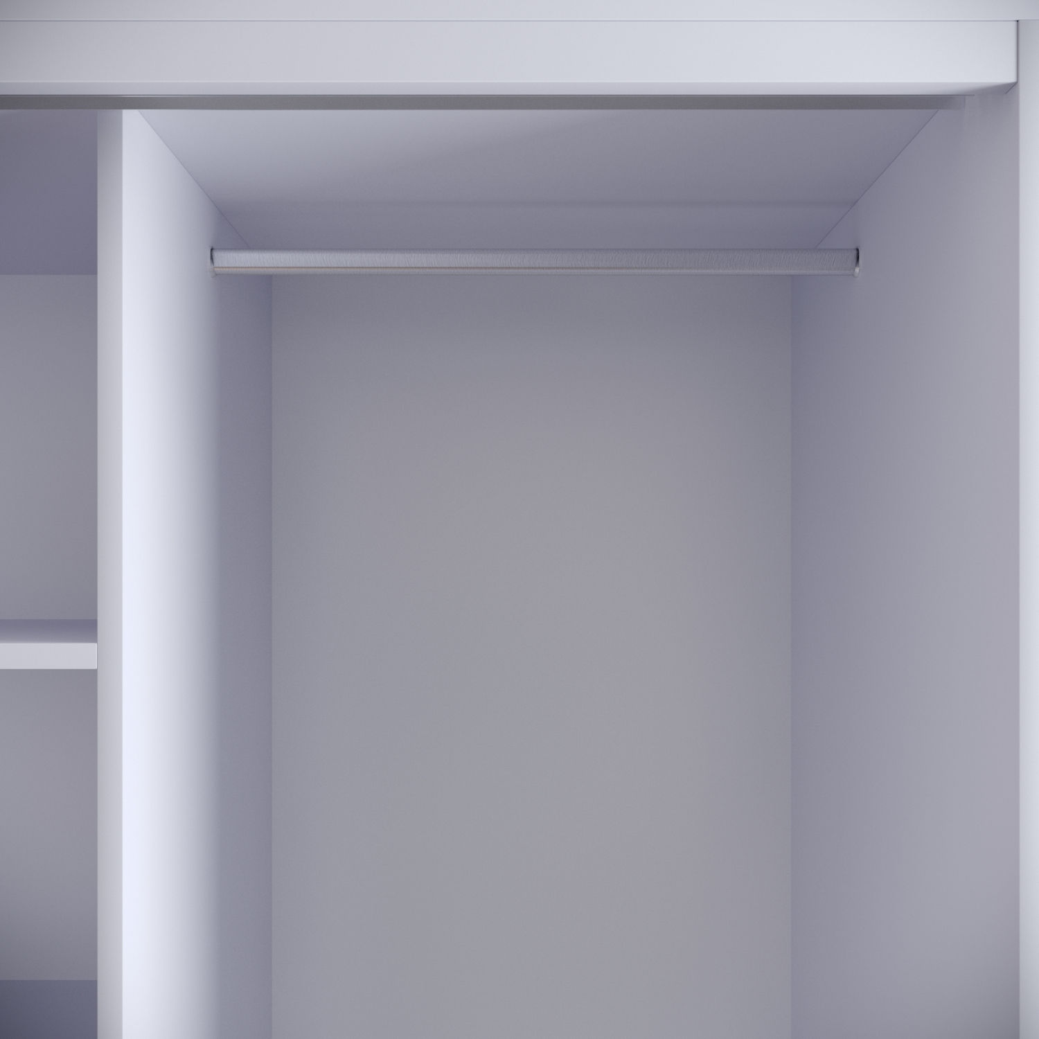 Sifonier cu usi glisante, Hanah Home, pal melaminat, alb, 150x57x200 cm — imaginea 7