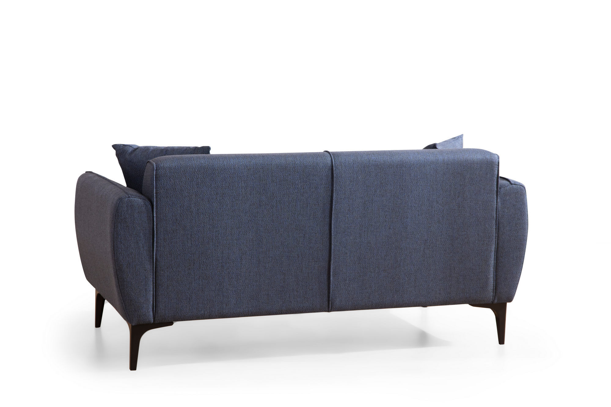 Canapea 2 locuri, Hanah Home, lemn de fag si pal, albastru, 160x67x95 cm — imaginea 3