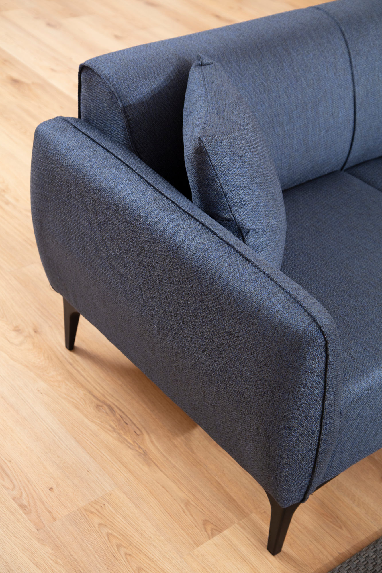 Canapea 2 locuri, Hanah Home, lemn de fag si pal, albastru, 160x67x95 cm — imaginea 6