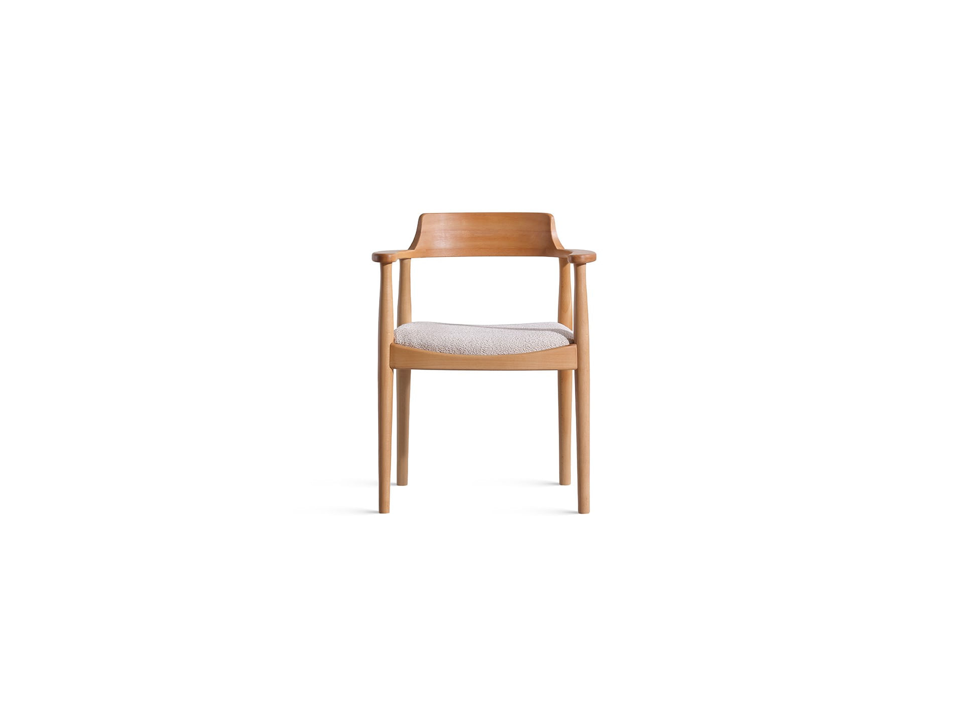 Fotoliu, Hanah Home, lemn de fag, stofa teddy, natural, 62x44x80 cm — imaginea 4