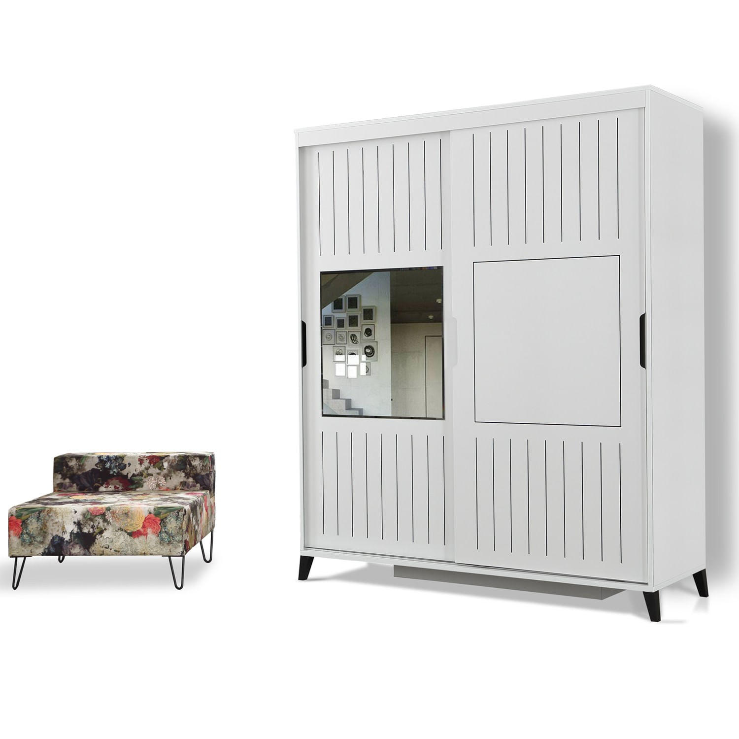 Sifonier, Hanah Home, pal melaminat, alb, 180x60x216 cm — imaginea 6