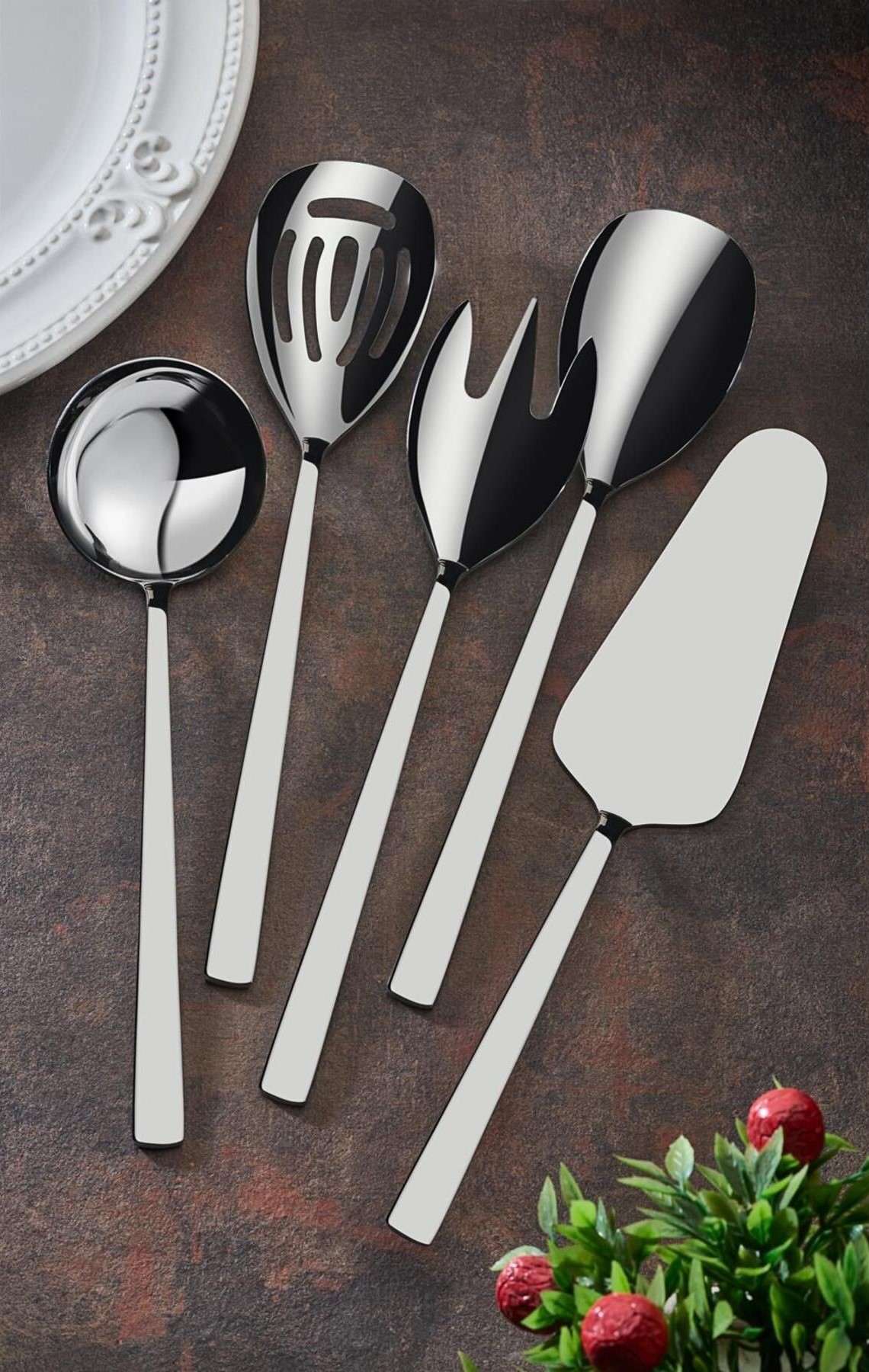 Set ustensile de bucatarie, Hermia, inox, argintiu, 5 piese
