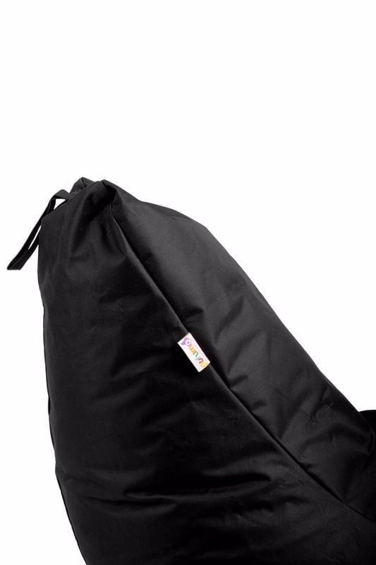 Fotoliu tip bean bag, Atelier Del Sofa, poliester impermeabil, negru, 75x55x80 cm — imaginea 3