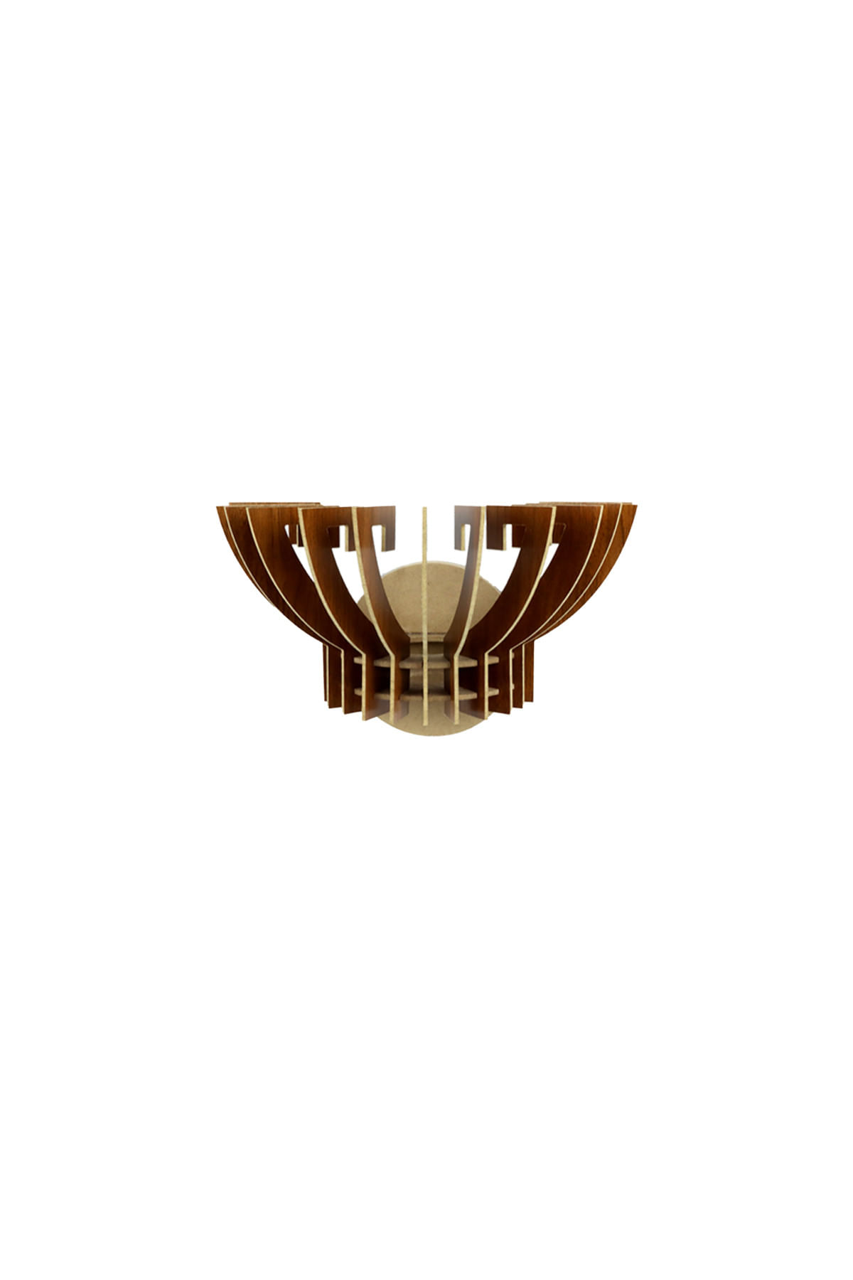 Aplica de perete, Opviq, mdf, nuc, 15x32x22 cm, 390FLH2121