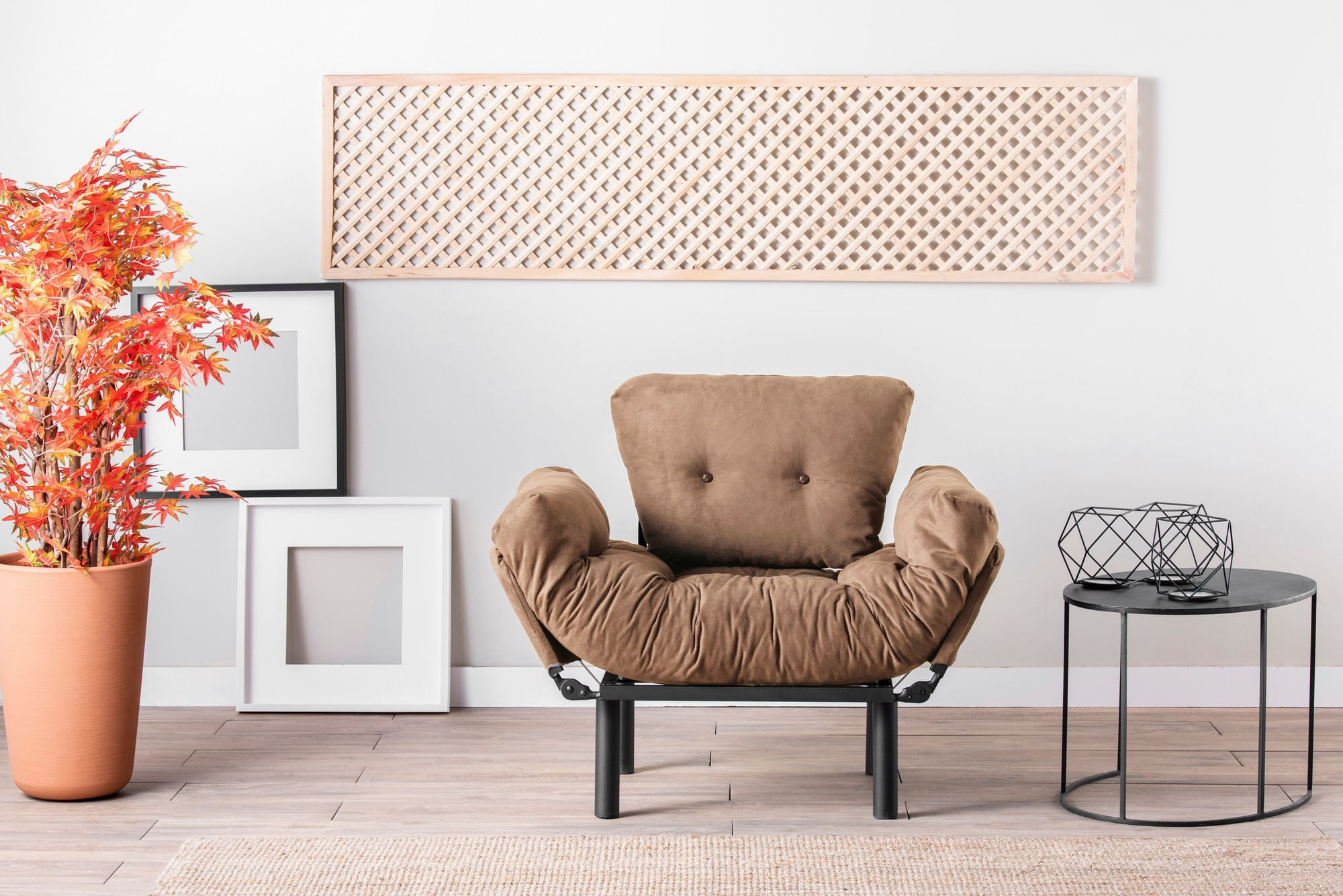 Fotoliu, Atelier Del Sofa, metal, maro deschis, 95x85x70 cm — imaginea 13