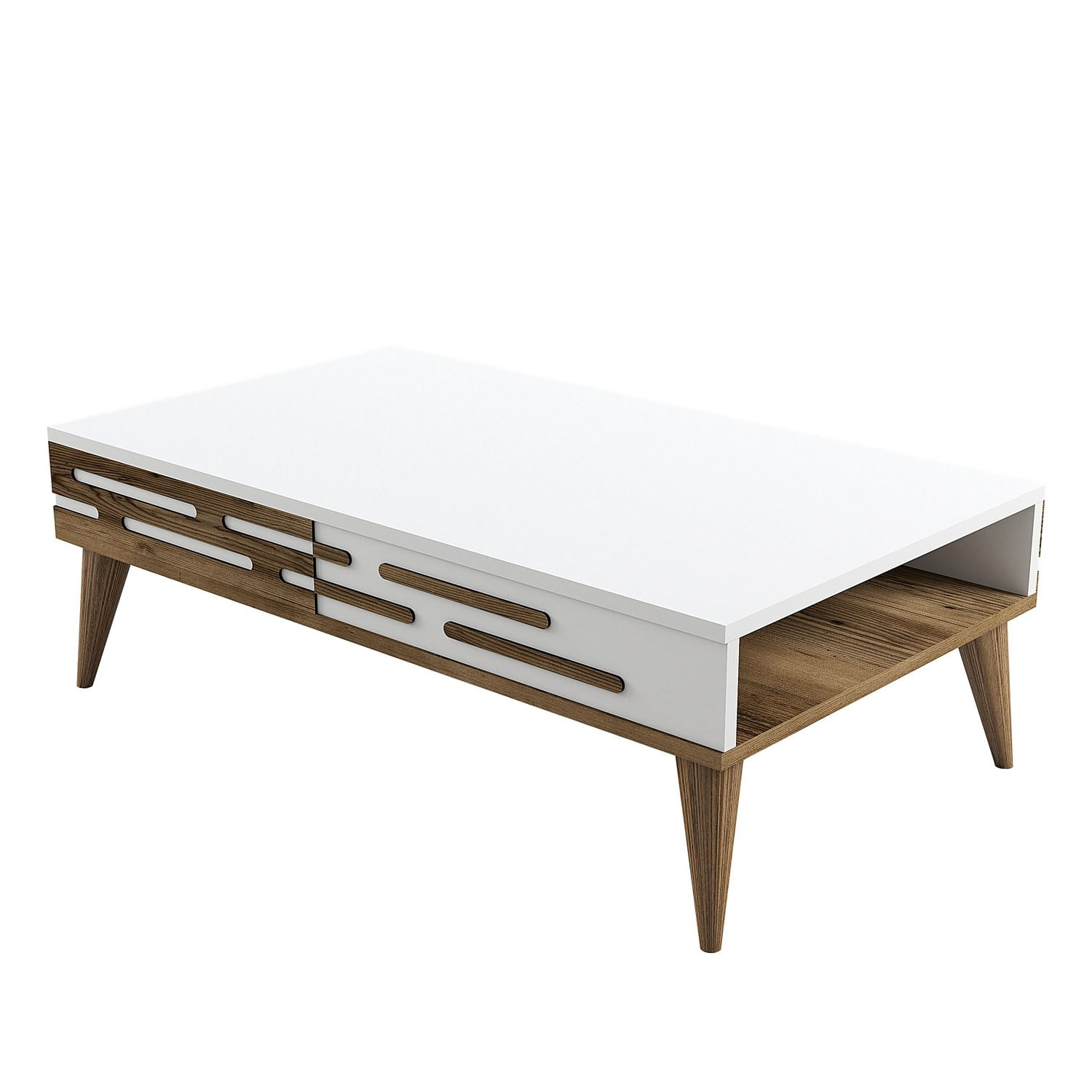 Masuta de cafea, Hanah Home, pal melaminat, alb, 105x60x34.6 cm, 845HCT5362 — imaginea 4