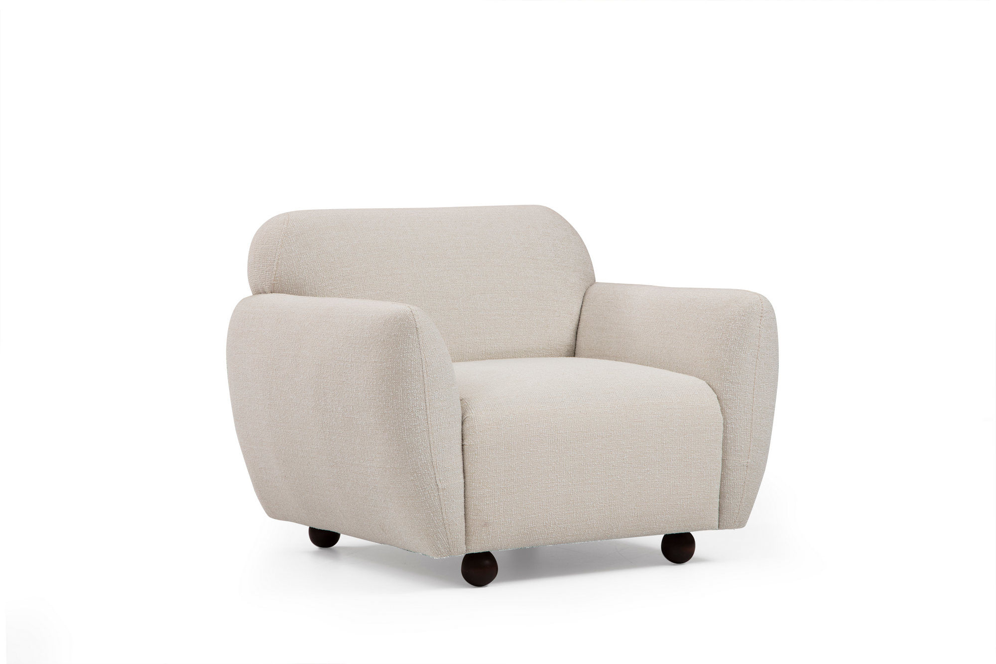 Fotoliu, Hanah Home, poliester, crem, 90x86x86 cm — imaginea 3