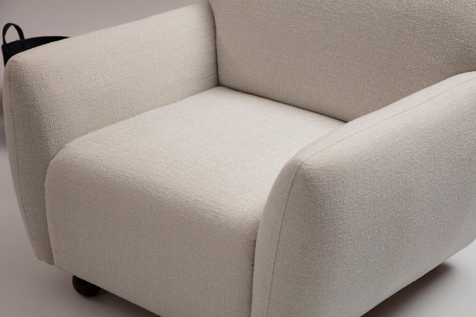 Fotoliu, Hanah Home, poliester, crem, 90x86x86 cm — imaginea 4