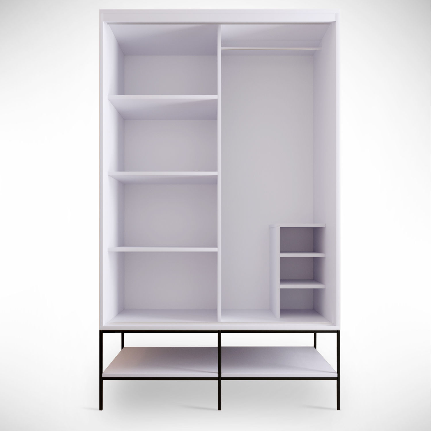 Sifonier, Hanah Home, pal melaminat, alb, 120x57x200 cm — imaginea 5