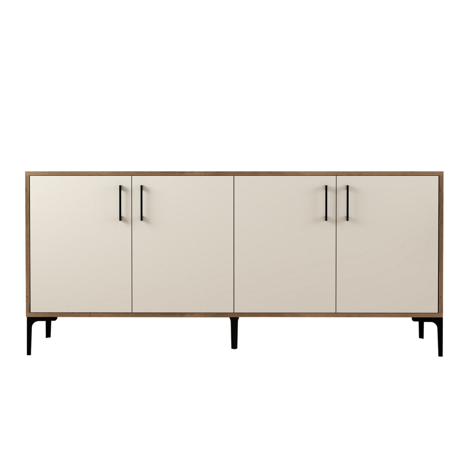 Consola, Hanah Home, pal melaminat, nuc si crem, 180x35x78 cm — imaginea 8