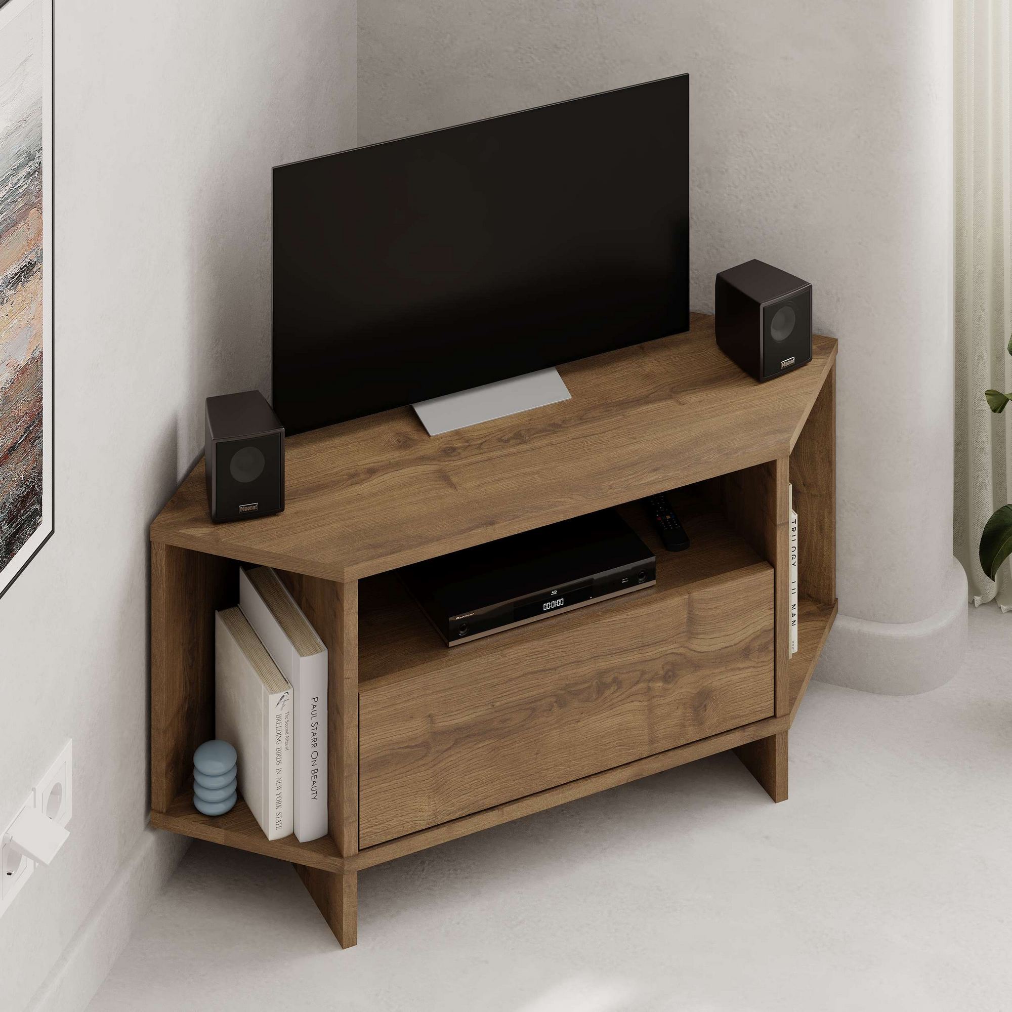 Comoda tv, Hanah Home, pal melaminat, hitit, 95.7x35.4x45 cm