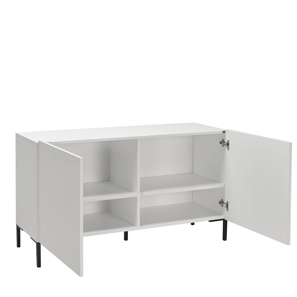 Comoda tv, Hanah Home, pal melaminat, alb diamant, 120x43x70 cm — imaginea 3