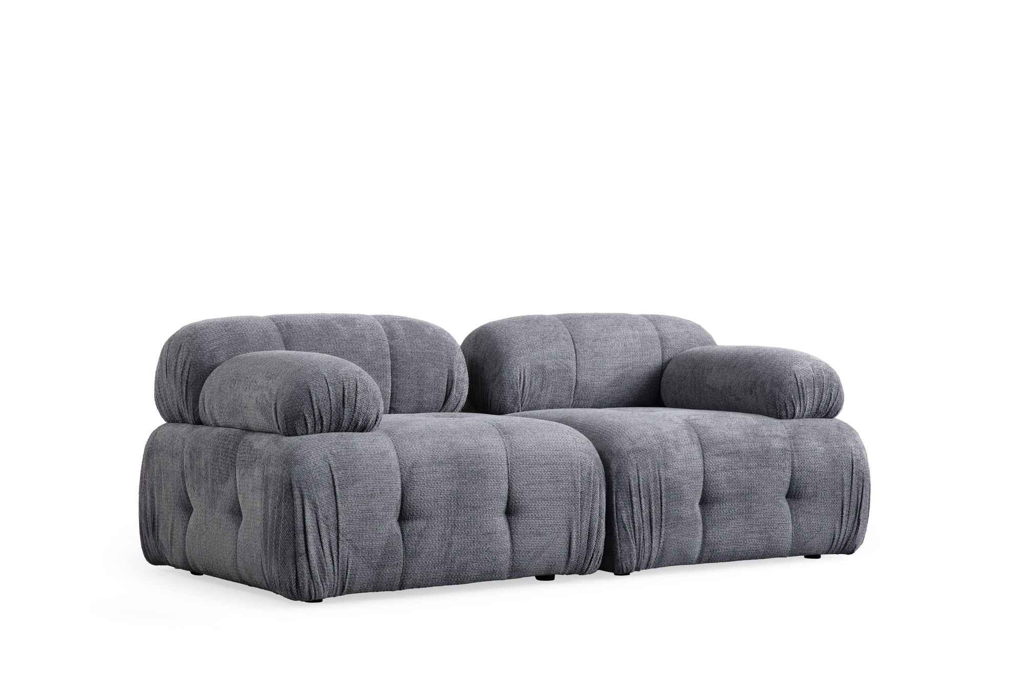Canapea 2 locuri, Atelier Del Sofa, poliester, gri, 190x95x75 cm — imaginea 3