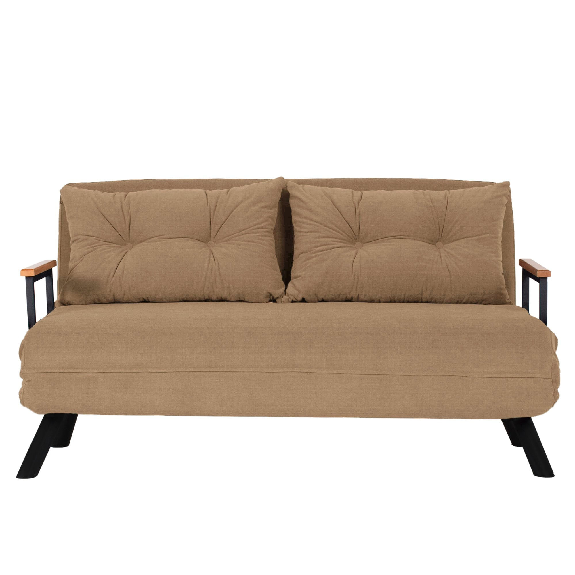 Canapea extensibila, Atelier Del Sofa, metal, poliester, maro deschis, 175x133 cm — imaginea 2
