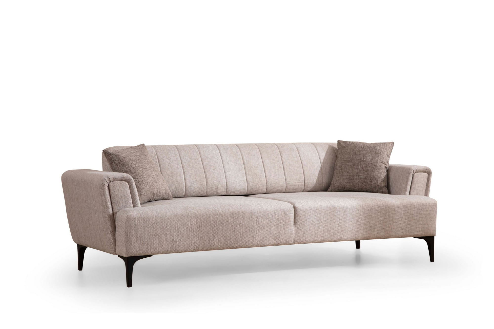 Canapea extensibila 3 locuri, Atelier Del Sofa, lemn de fag, bej, 230x95x77 cm — imaginea 3