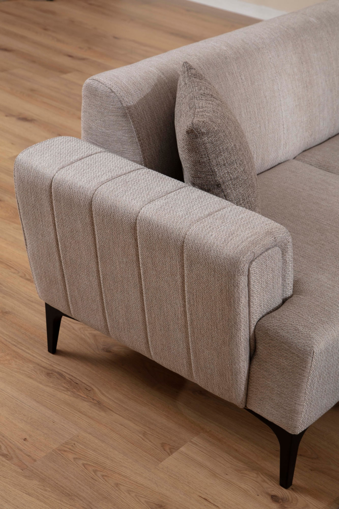 Canapea extensibila 3 locuri, Atelier Del Sofa, lemn de fag, bej, 230x95x77 cm — imaginea 6
