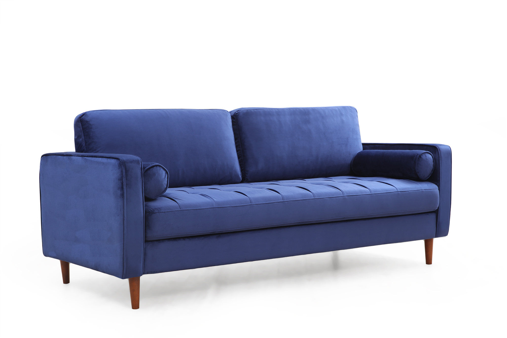 Canapea 3 locuri, Atelier Del Sofa, lemn fag, albastru marin, 215x90x70 cm — imaginea 3