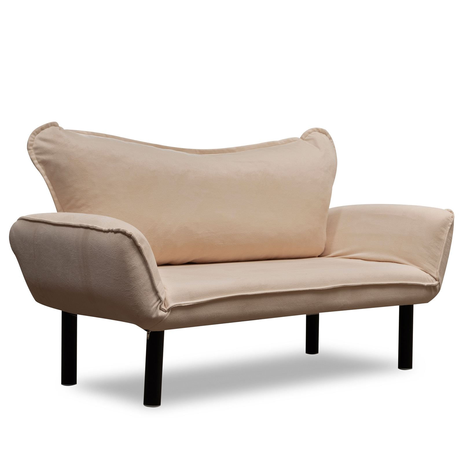 Canapea extensibila, Hanah Home, metal, crem, 150x75x70 cm