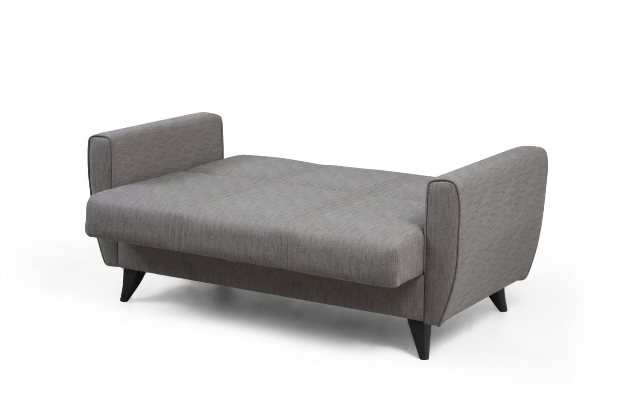Canapea extensibila 2 locuri, Atelier Del Sofa, cadru metal/lemn, gri deschis, 153x86x77 cm — imaginea 4