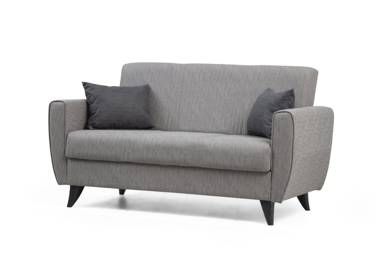 Canapea extensibila 2 locuri, Atelier Del Sofa, cadru metal/lemn, gri deschis, 153x86x77 cm — imaginea 6