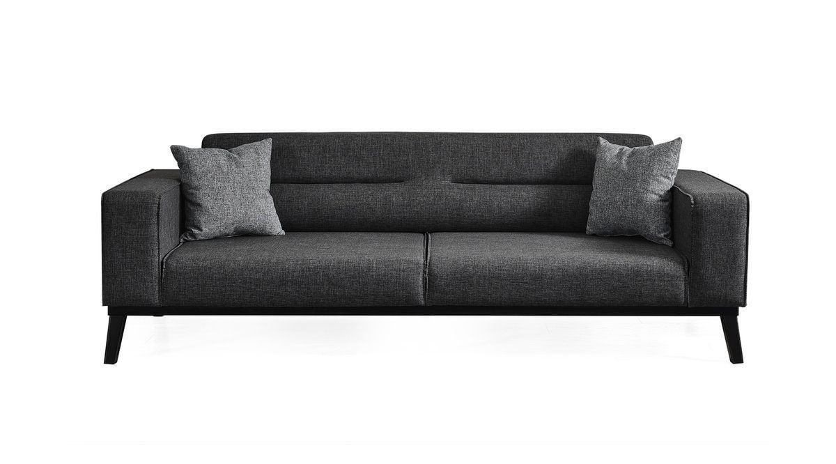 Canapea extensibila, Atelier Del Sofa, lemn fag, antracit, 222x92x74 cm — imaginea 2