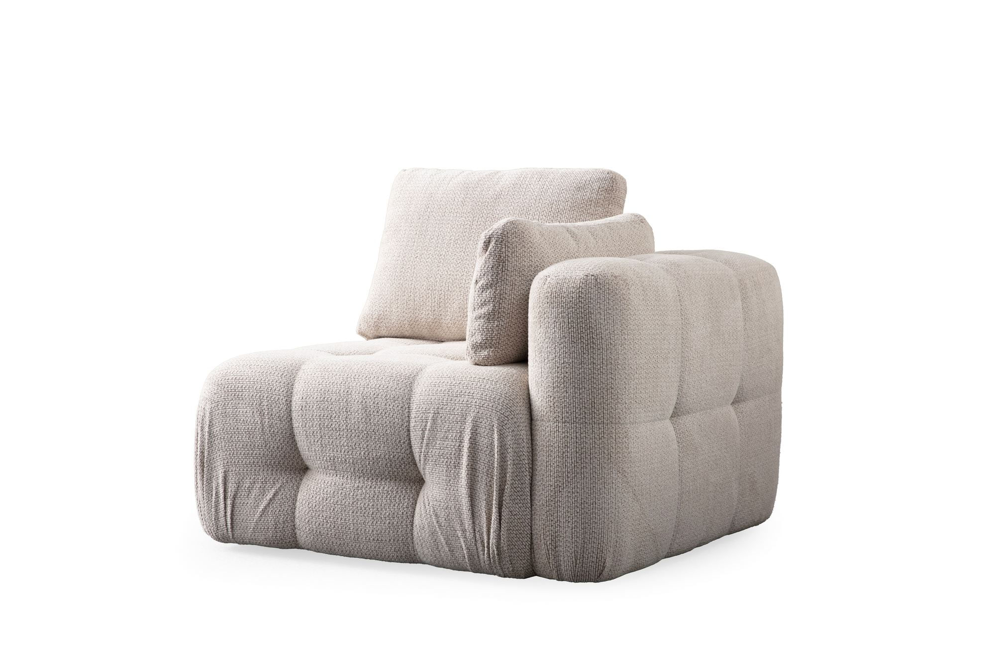 Canapea 1 loc, Atelier Del Sofa, lemn de fag, bej, 100x100x65 cm — imaginea 2