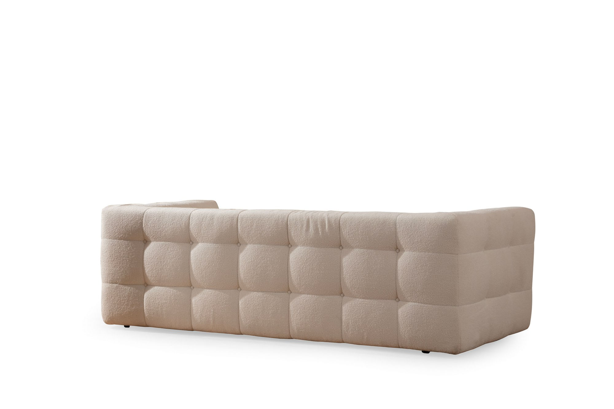 Canapea 3 locuri, Hanah Home, lemn fag si pal, bej, 235x100x72 cm — imaginea 2