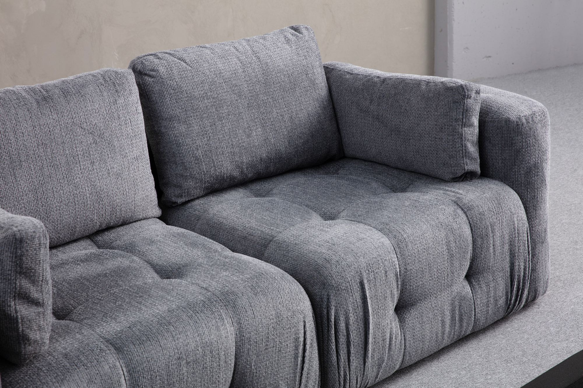 Canapea 3 locuri, Atelier Del Sofa, poliester, gri, 290x100x65 cm — imaginea 2